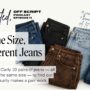 off script podcast EPISODE 11 Styled, We sent Carly 10 pairs of jeans — all labeled the same size — to find out what actually makes a pair work. Same Size, Different Jeans