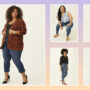 Plus size women wearing cropped jeans.