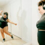 plus size dancer jessie diaz watches herself dance in her mirror